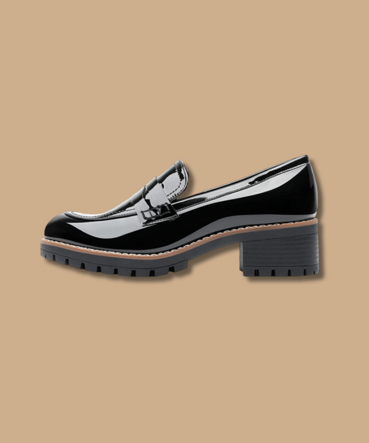 Glossy Noir Loafers